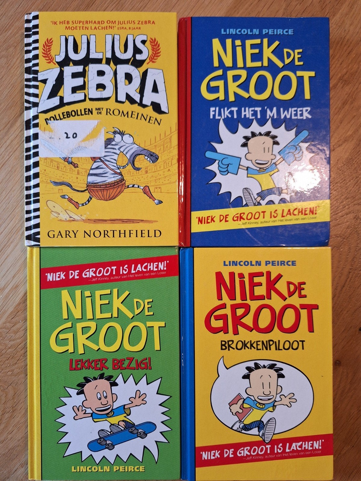 Niek de Groot & Julius Zebra Boeken - 4-delige set, Ophalen of Verzenden, Gelezen, Lincoln Peirce, Gary Northfield, Fictie