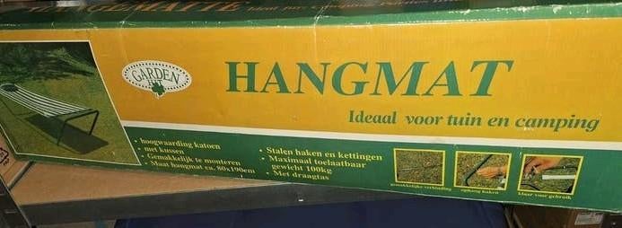 Hangmat met tas 80x190cm - Ideaal voor tuin-camping Haarlem, Opvouwbaar, Ophalen of Verzenden, Zo goed als nieuw, Eenpersoons