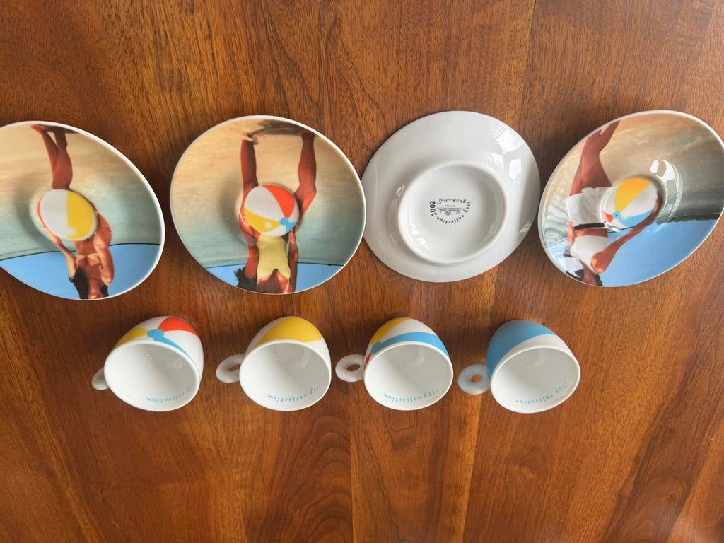 Lily Collection Rosenthal 2002 - 4-delig espressoservies, Ophalen of Verzenden, Zo goed als nieuw, Overige stijlen, Kop(pen) en/of Schotel(s)