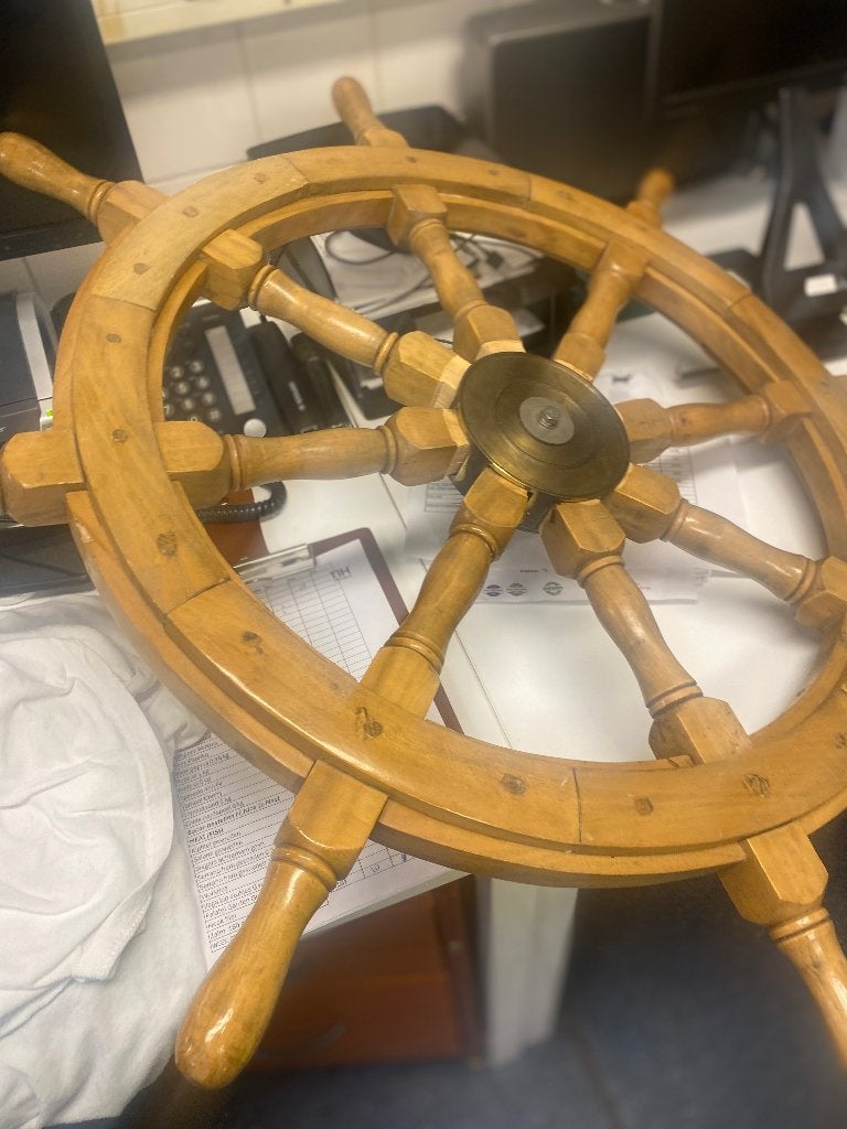 Houten stuurwiel boot, Ophalen, Zo goed als nieuw, Kombuis en Sanitair, Zeilboot