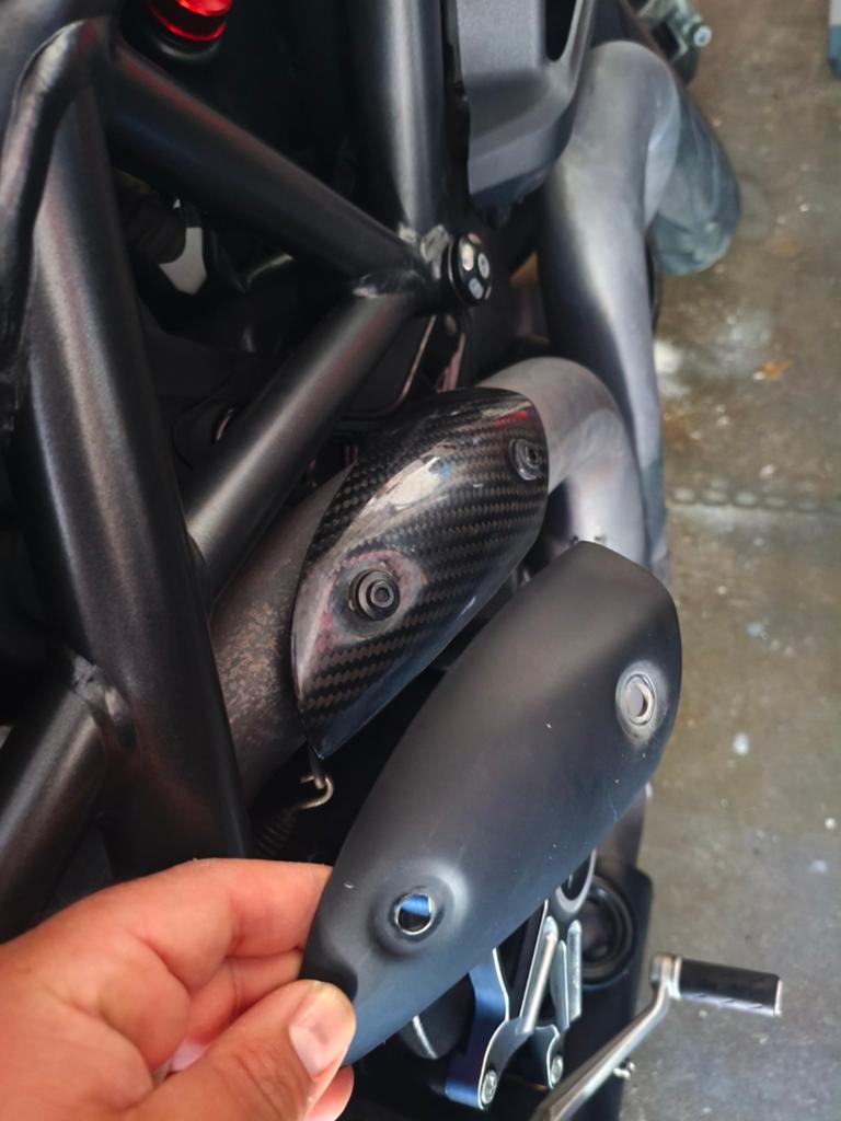Ducati Diavel uitlaat kap Matt zwart origineel exhaust cover, Ophalen of Verzenden