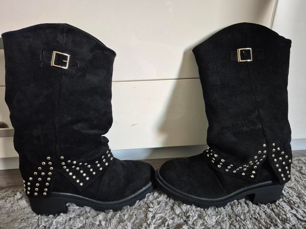 Laarzen, Kleding | Dames, Schoenen, Ophalen of Verzenden, Zo goed als nieuw, Zwart, Hoge laarzen