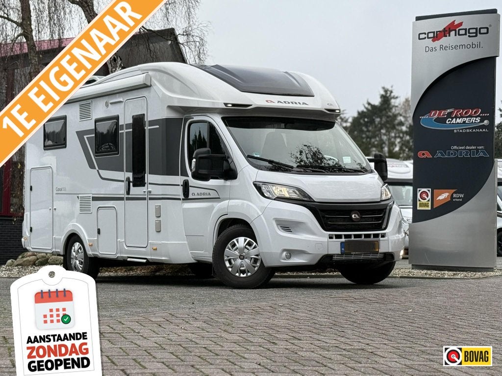 Adria Coral 600 SL - LEVEL-AUTOMAAT-LENGTEBEDDEN, Automaat, Standaard zit, Fiat, Tot en met 2