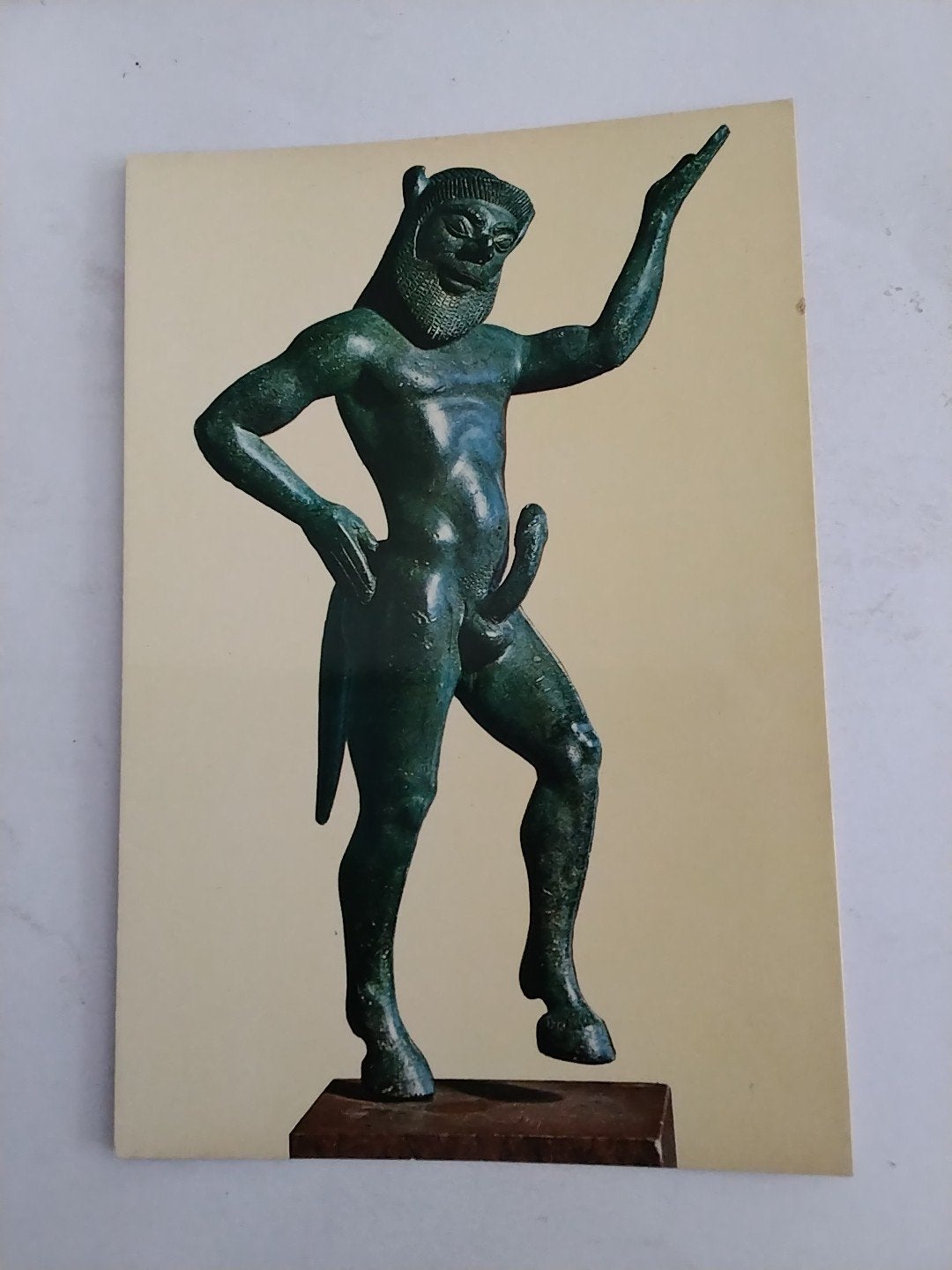 Oude ansichtkaart Griekenland - Satyr - Nationaal Museum, Ophalen of Verzenden