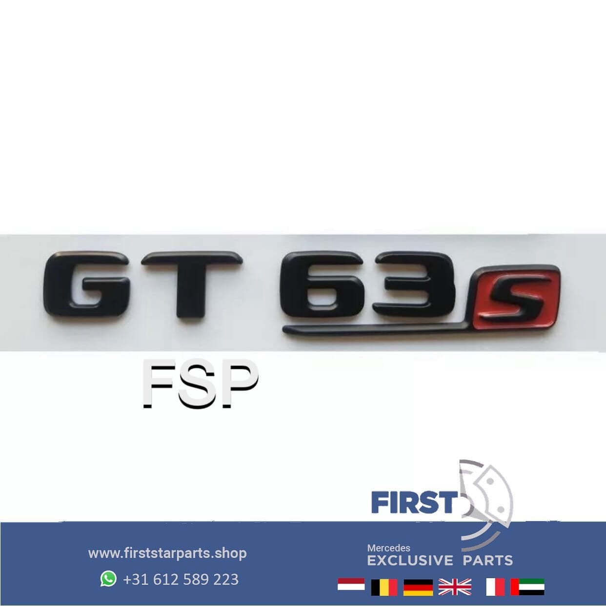 GT63 S LOGO EMBLEEM Mercedes GT63S Klasse 2014-2022 GT 63S A, Gebruikt, -, Ophalen of Verzenden, -