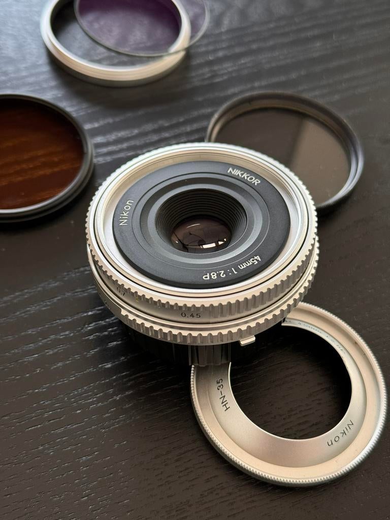 Nikon Nikkor 45mm f/2.8 P, Verzenden, Zo goed als nieuw, Standaardlens