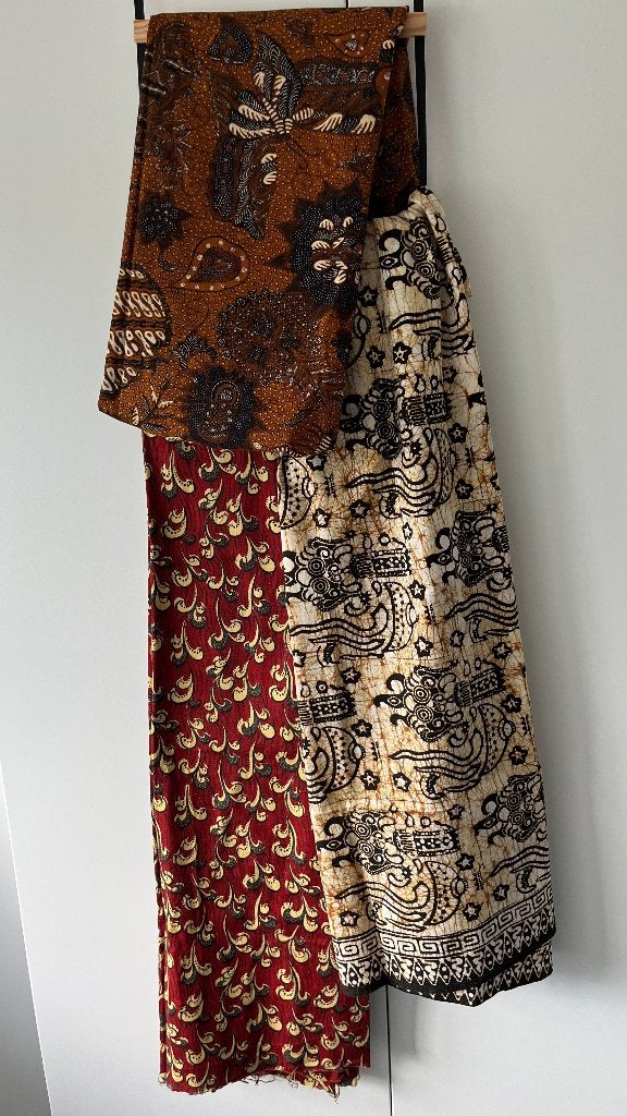 Indonesische stof lapjes, Overige kleuren, Nieuw, Ophalen of Verzenden, 30 tot 120 cm