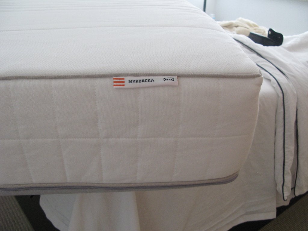 Gratis af te halen. Ikea matras Myrbacka 90 x 200 cm., Ophalen, 90 cm, Eenpersoons, Zo goed als nieuw