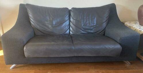 Koopje! Heerlijke Leolux design bank, Ophalen, Gebruikt, Tweepersoons, 75 tot 100 cm