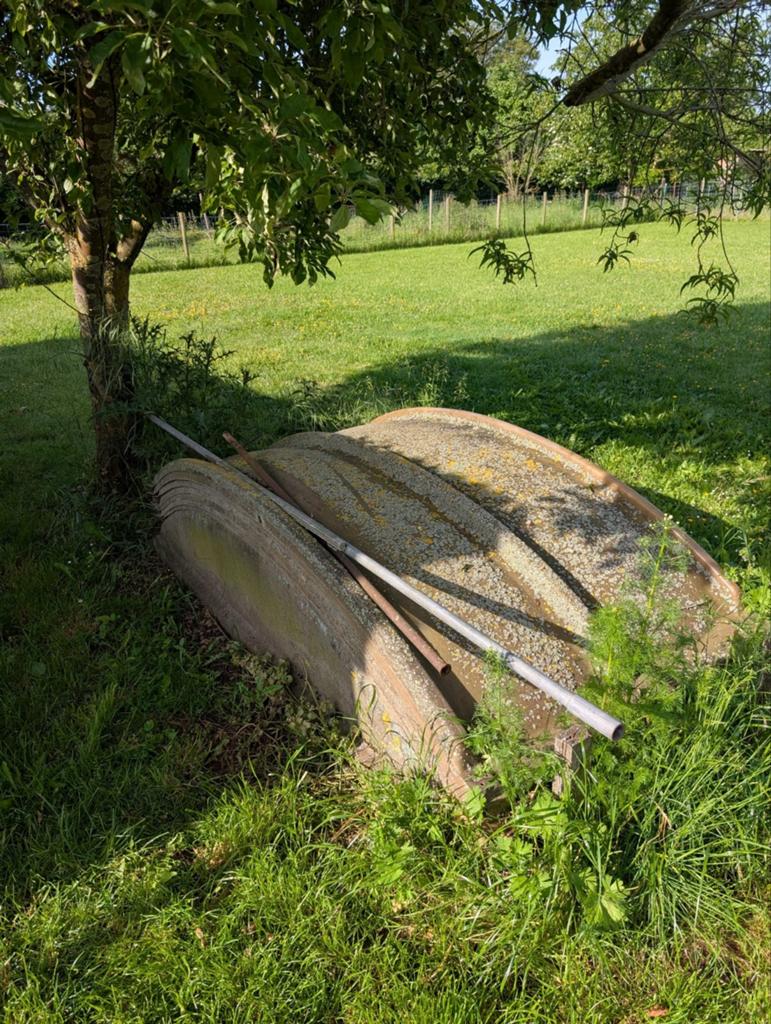 Dakplaten, Doe-het-zelf en Verbouw, Dakpannen en Dakbedekking, Kunststof, Gebruikt, Zwart, 15 m² of meer