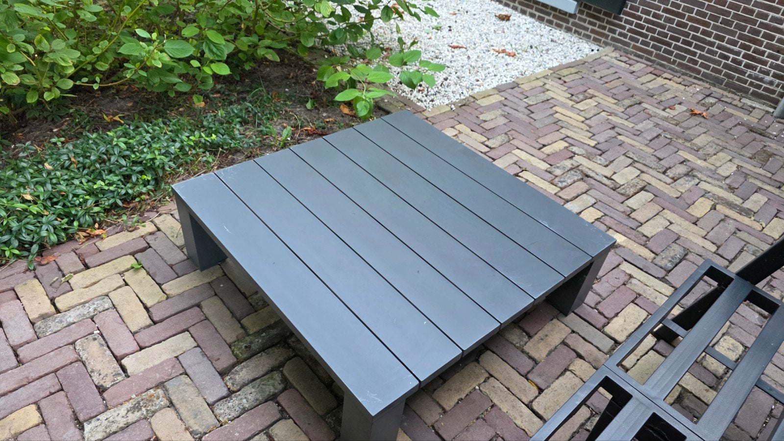 Hocker/ tafel buiten, Ophalen, Zo goed als nieuw, Aluminium