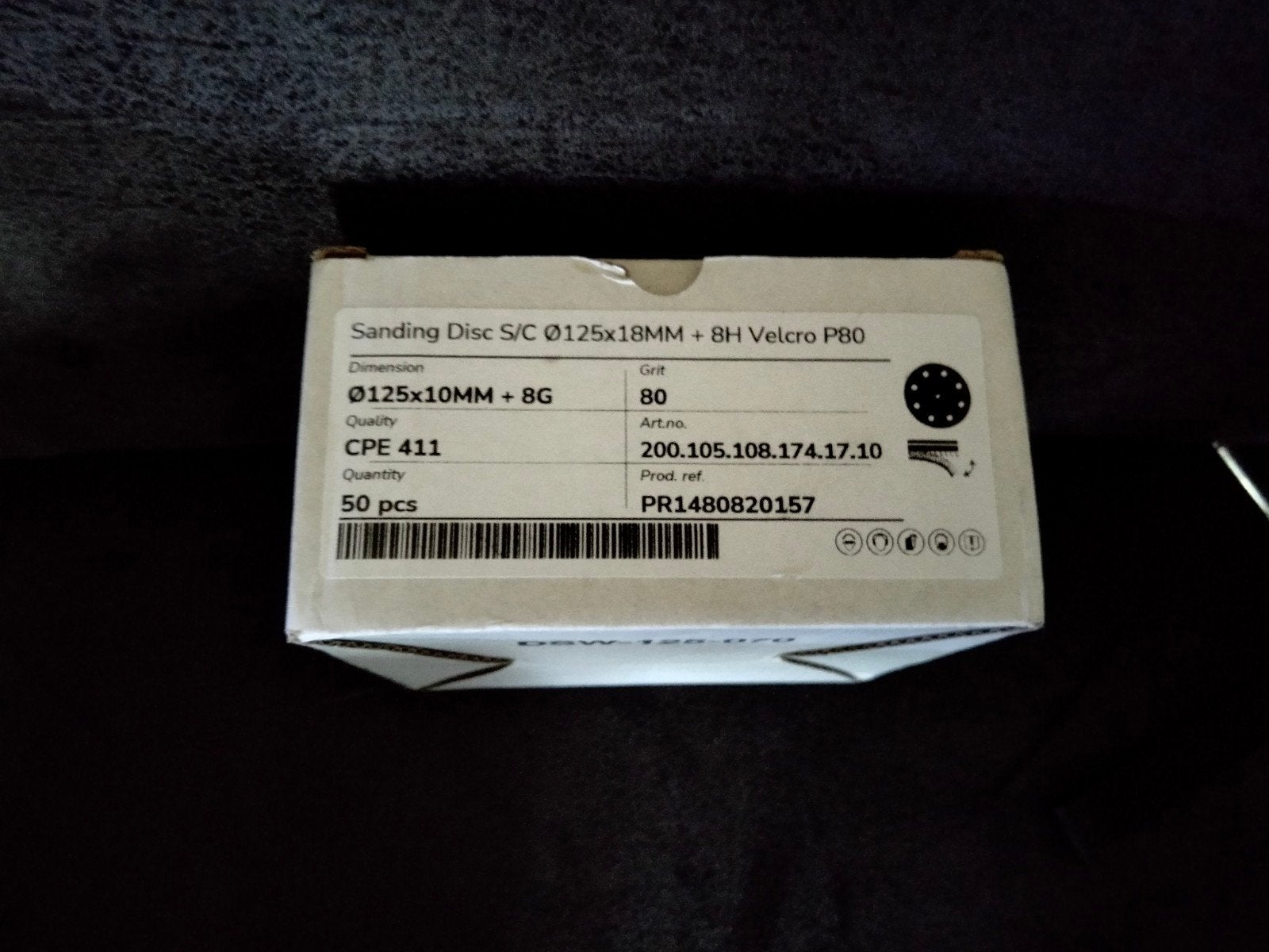 Schuurschijven Ø125mm P80 - 50 stuks, Ophalen of Verzenden, Nieuw, Excentrische schuurmachine