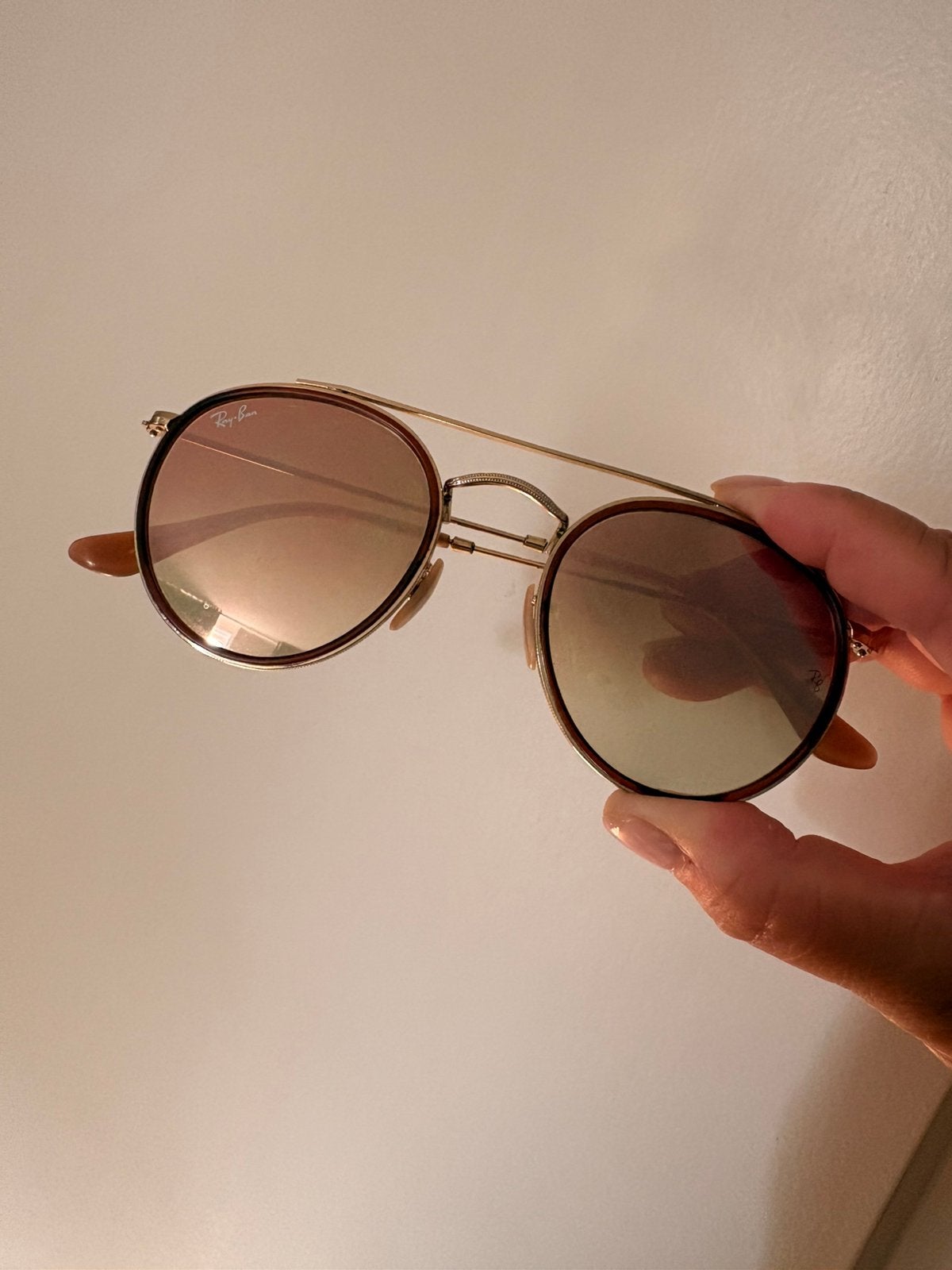 Ray-Ban Double Bridge RB3647-N, Ophalen of Verzenden, Zo goed als nieuw, Roze, Ray-Ban