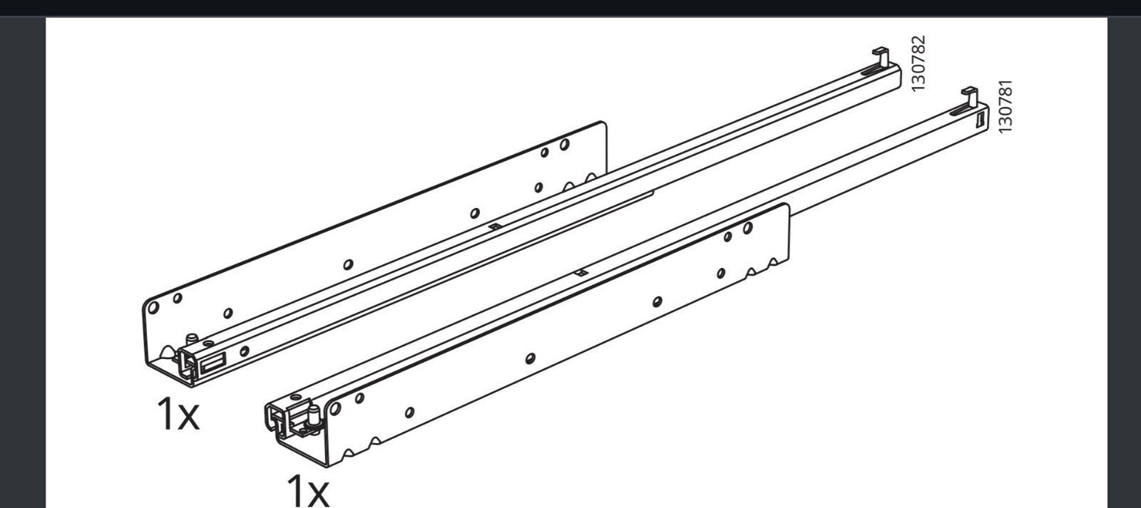 IKEA pax ladeglijders voor lades inzet, Ophalen, Nieuw, 50 tot 100 cm, Minder dan 100 cm