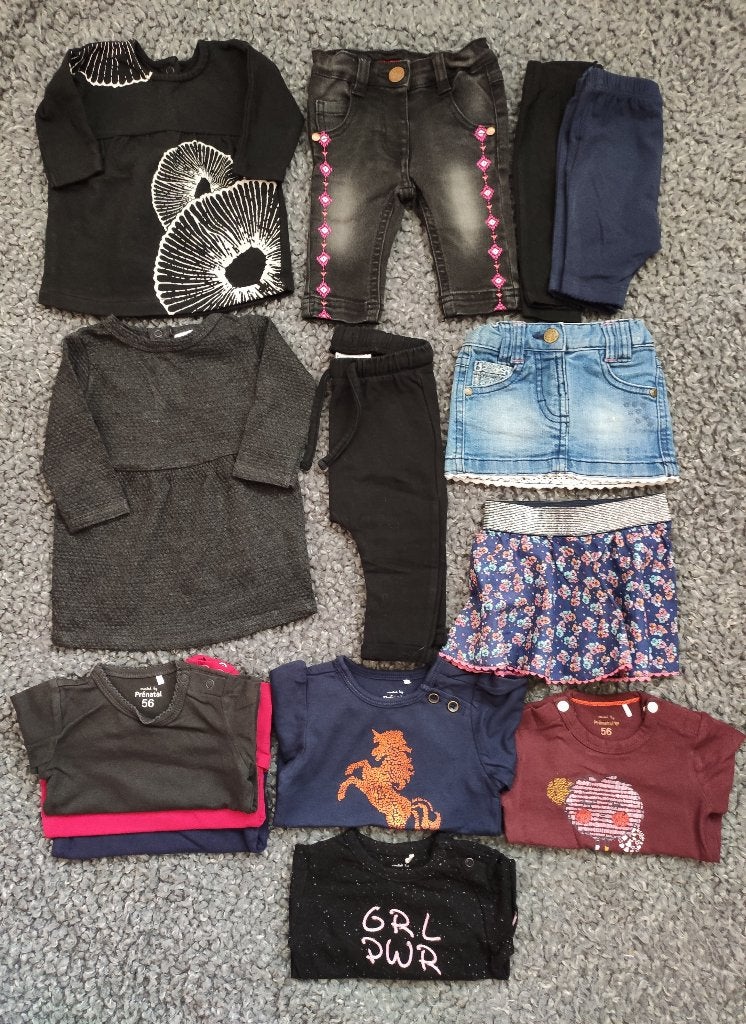 Setje babykleding maat 56, Kinderen en Baby's, Babykleding | Maat 56, Ophalen of Verzenden, Zo goed als nieuw, Meisje, Overige typen