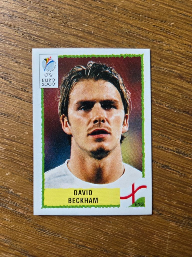 David Beckham #85 Engeland Panini Uefa Euro 2000, Ophalen of Verzenden, Zo goed als nieuw, Losse kaart