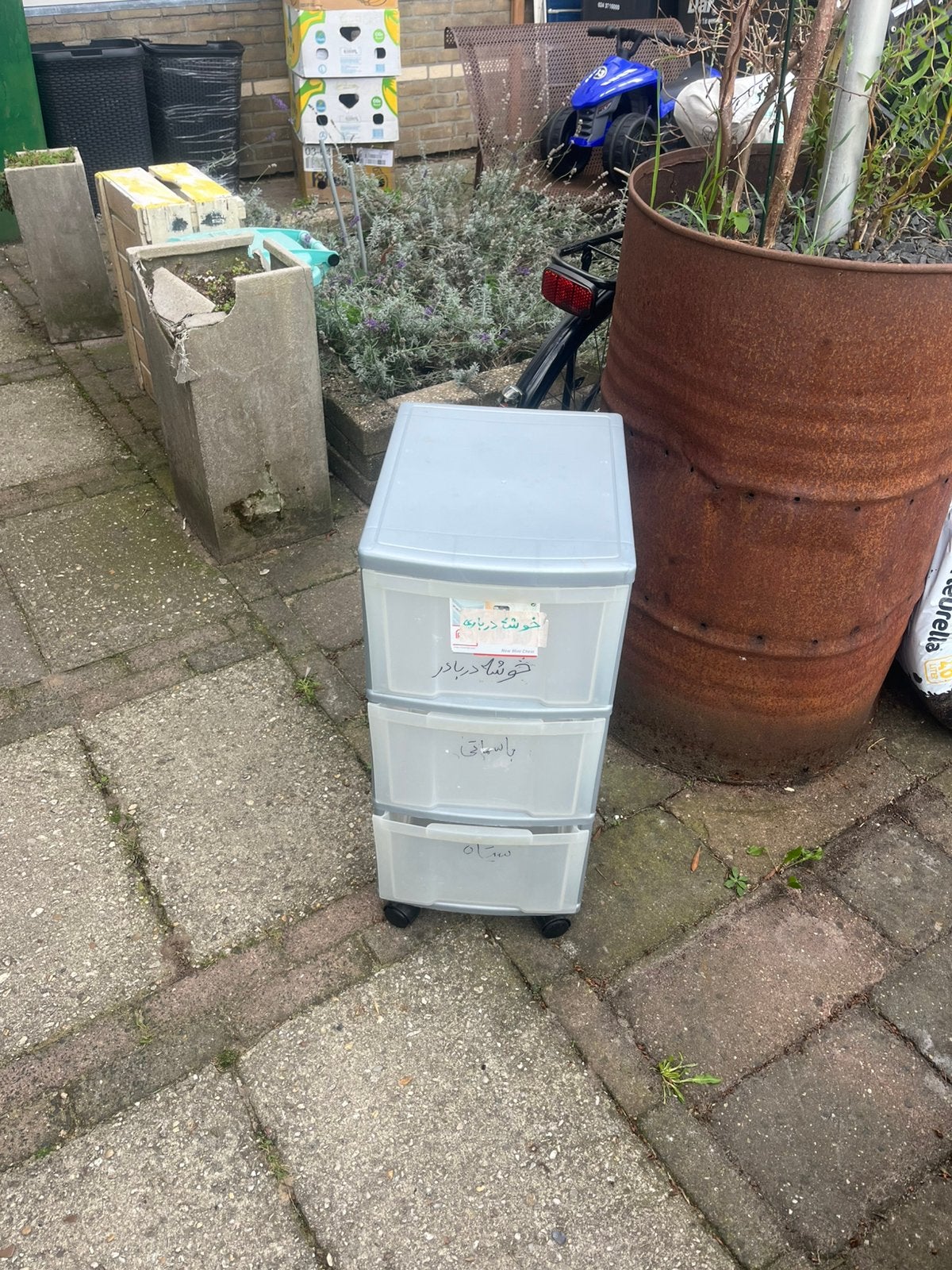 Plastic laden kastje, Huis en Inrichting, Minder dan 50 cm, Ophalen of Verzenden, Zo goed als nieuw, 3 of 4 laden