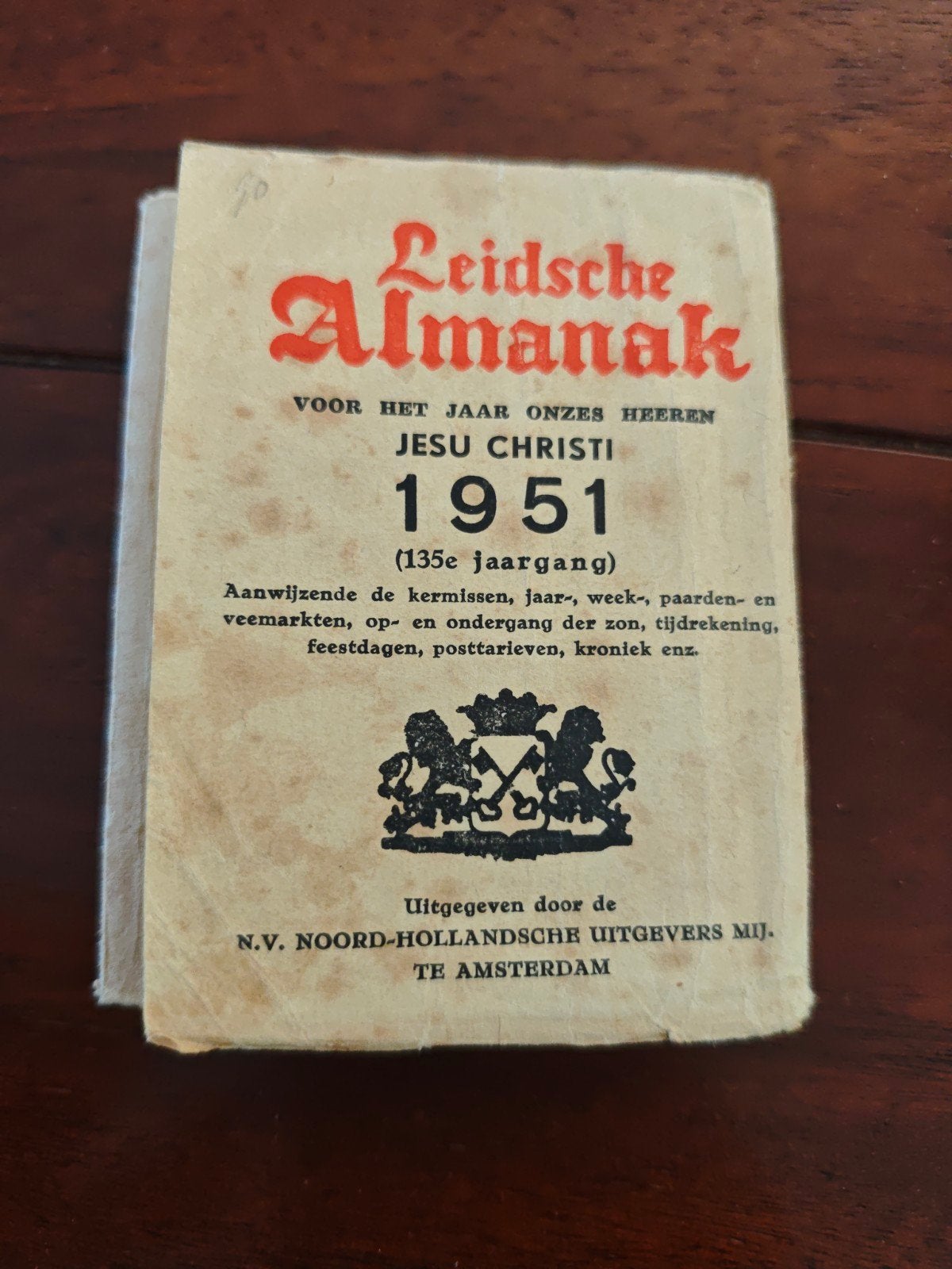 Leidsche Almanak - jaargang 1951, Ophalen of Verzenden, Gelezen