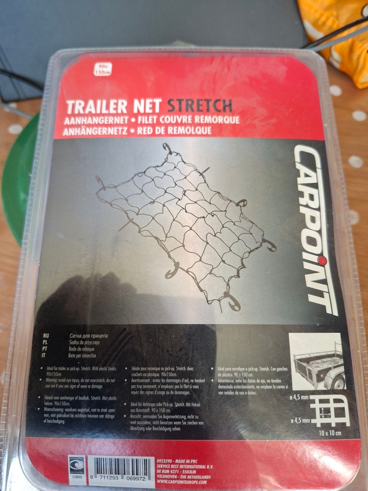 Carpoint Aanhangernet Stretch 90x150cm Nieuw, Auto diversen, Ophalen of Verzenden, Nieuw