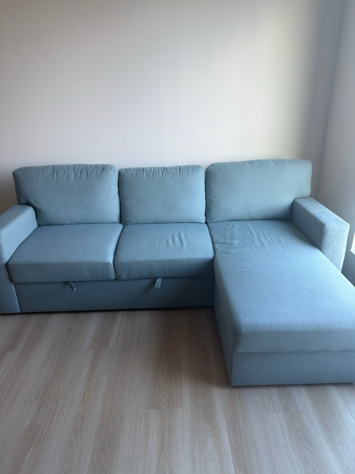 Comfortabele hoekbank met slaapfunctie en opbergruimte, 250 tot 300 cm, 125 tot 150 cm, Hoekbank, Ophalen of Verzenden