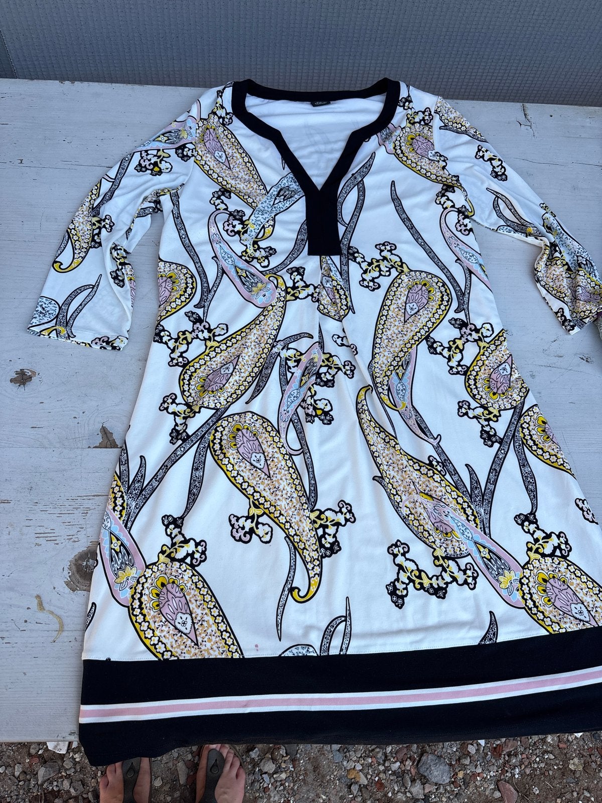 S.Oliver Black Label Jurk met Paisley Print, Kleding | Dames, Maat 38/40 (M), Overige kleuren, Ophalen of Verzenden, Zo goed als nieuw