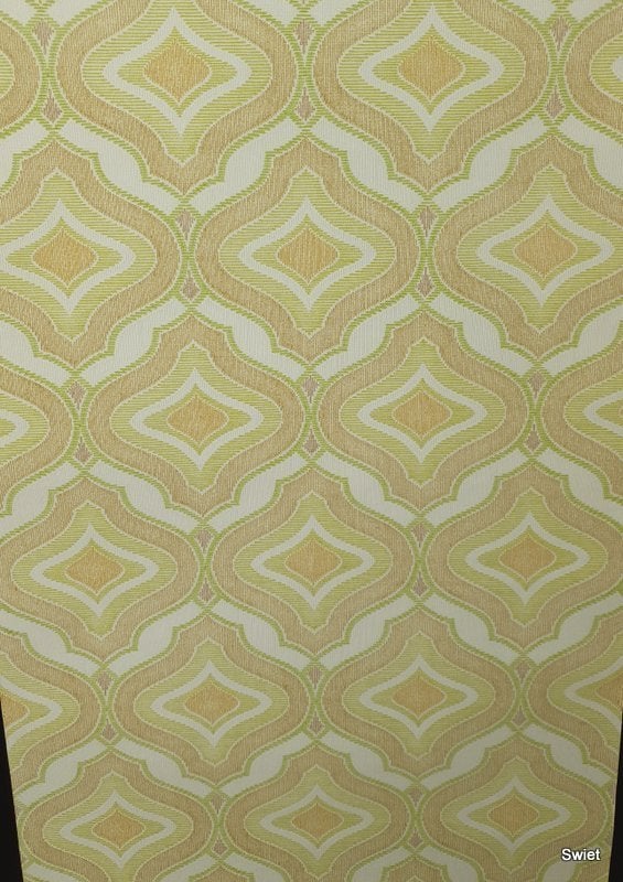 12409 Grafisch 70s jaren 70 origineel vintage behang, Ophalen of Verzenden, Beige