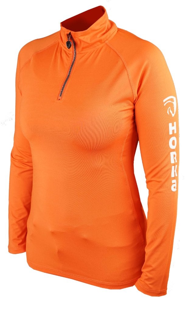 Oranje Horka Eventing shirt maat XS M L XL en XXL, Dieren en Toebehoren, Paardrijkleding, Ademend, Nieuw, Ophalen of Verzenden