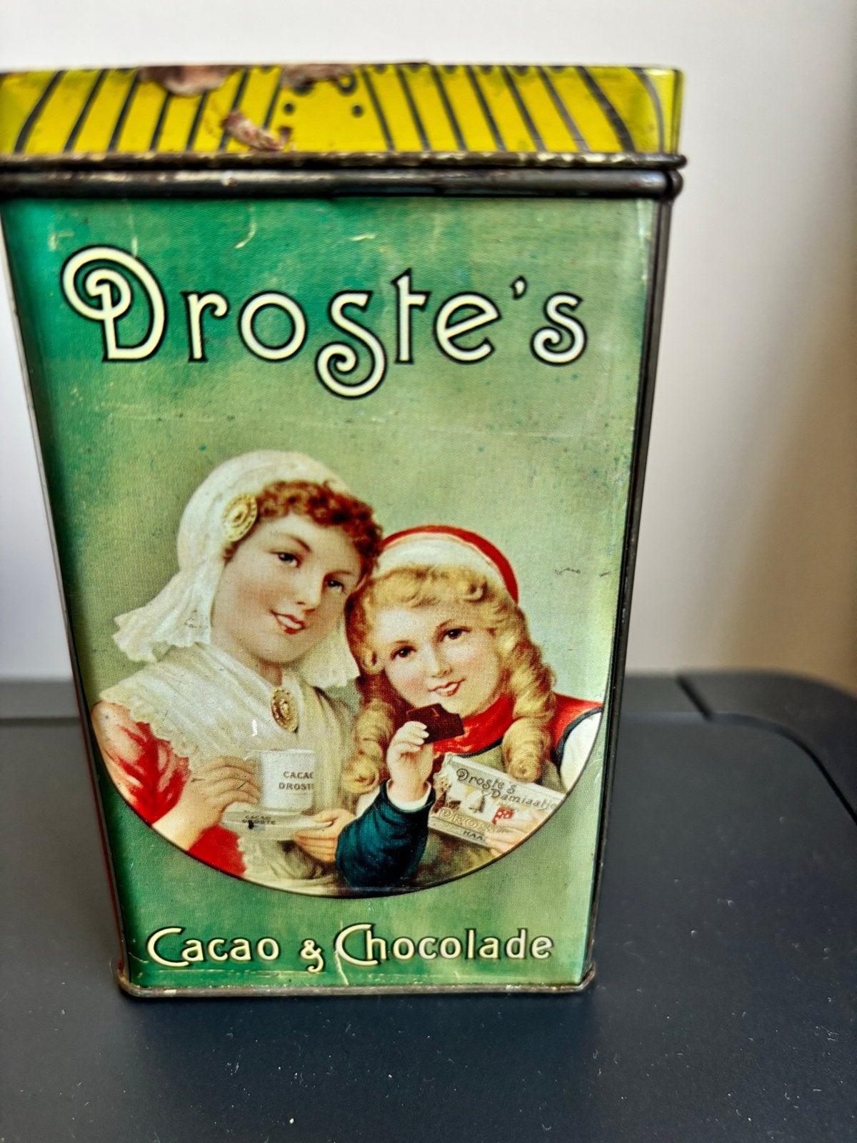 Vintage Droste's Cacao & Chocolade blik - Zeldzaam, Verzamelen, Blikken, Ophalen of Verzenden, Gebruikt, Overige, Droste