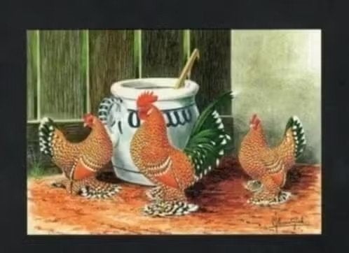 Pluimvee Kippen Sabelpoot Porselein Boerderij, Van Gink., Ophalen of Verzenden, 1980 tot heden, Ongelopen, Vogel