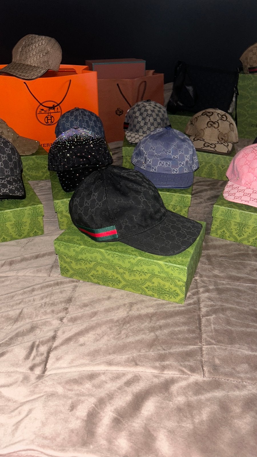 Gucci pet zwart (classic 3strepen), Ophalen of Verzenden, Zo goed als nieuw