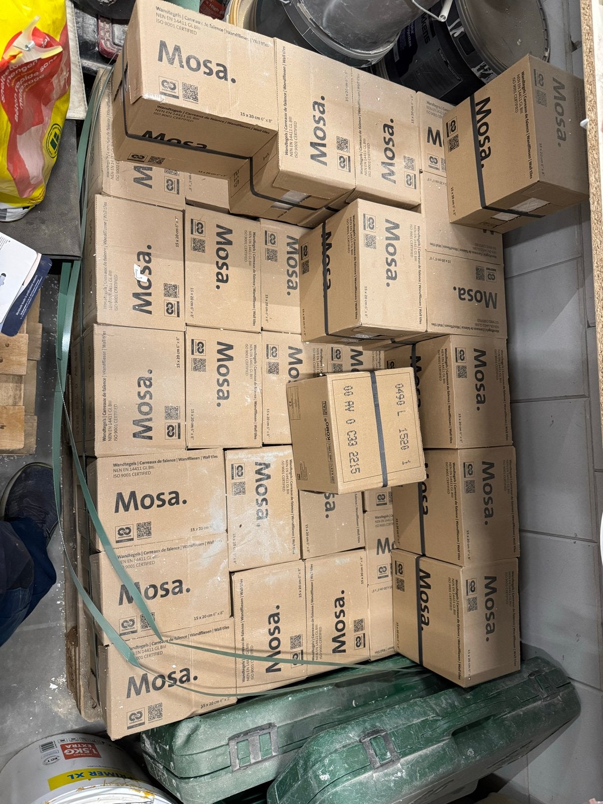 Mosa wandtegels 15x20 cm - 37 dozen (0490L), Doe-het-zelf en Verbouw, Ophalen, Nieuw, Minder dan 20 cm, 20 tot 40 cm