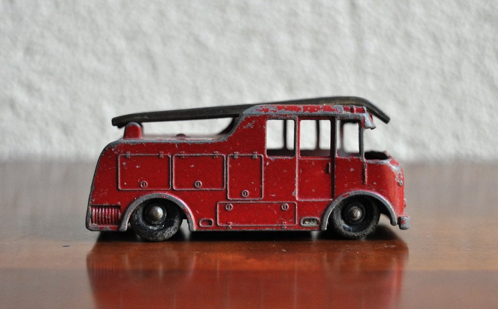 Matchbox Merryweather Marquis Fire Engine nr 9 1959, Ophalen of Verzenden, Gebruikt, Bus of Vrachtwagen