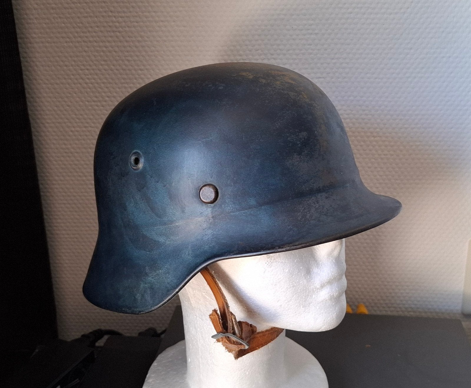 m40 beaded helm Luftshutz, Verzamelen, Ophalen of Verzenden