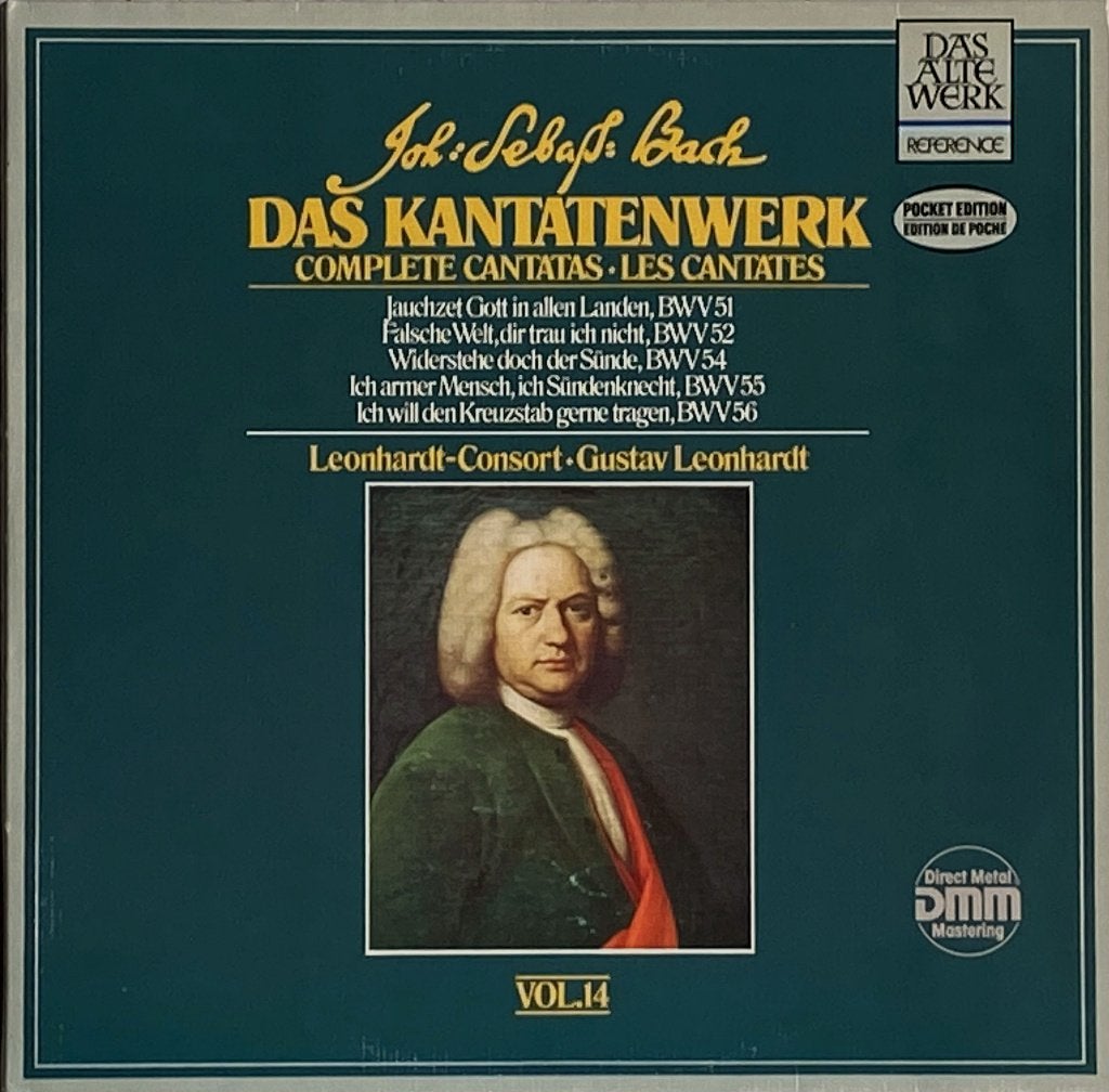2 lp's - Bach - 5 Kantates - Gustav Leonhardt, Ophalen of Verzenden, 12 inch, Dubbel-LP, Dubbel-LP