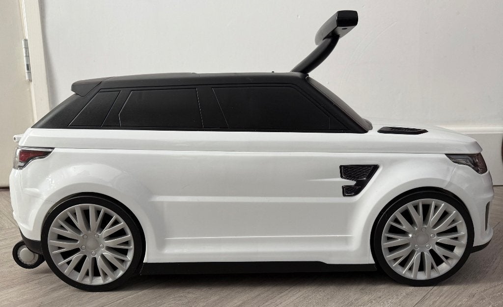 GELIJK OPHALEN! Witte Range Rover speelauto/ koffer!, Wieltjes, Hard kunststof, Minder dan 50 cm, Ophalen of Verzenden