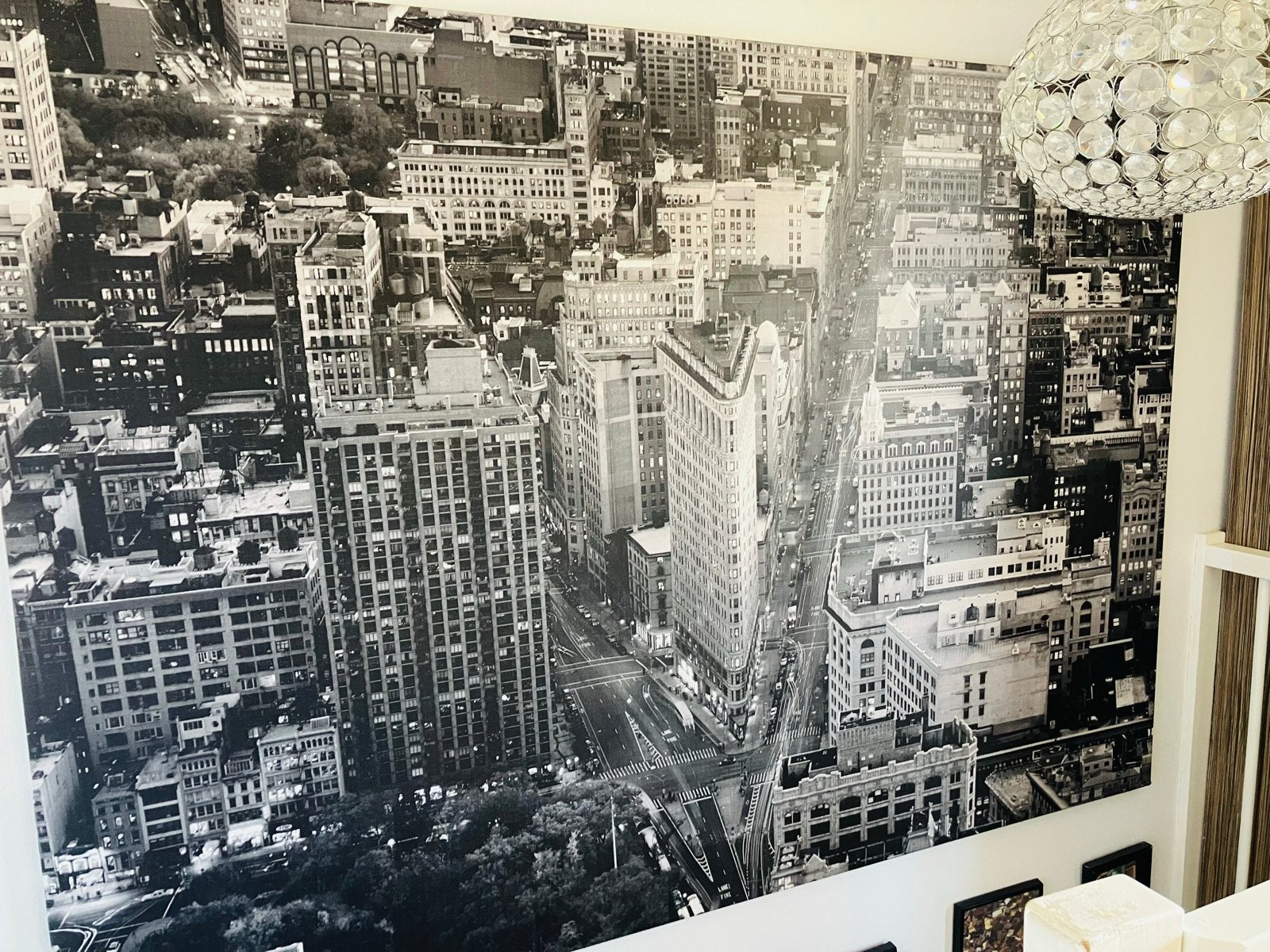Ikea wanddecoratie New York zwart-wit canvas, Ophalen, 140 cm, Schilderij, Zwart