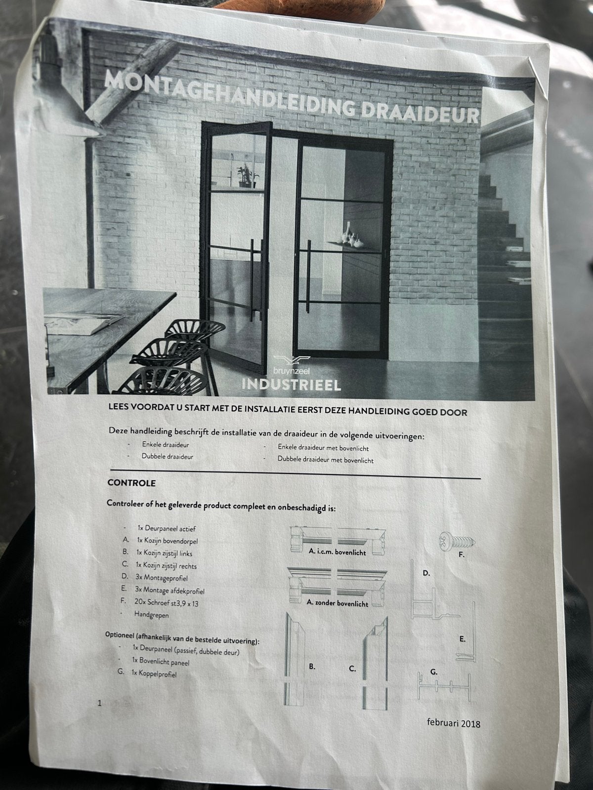 Bruynzeel Industriële stalen Draaideuren, Doe-het-zelf en Verbouw, Ophalen, 80 tot 100 cm, Binnendeur, Nieuw