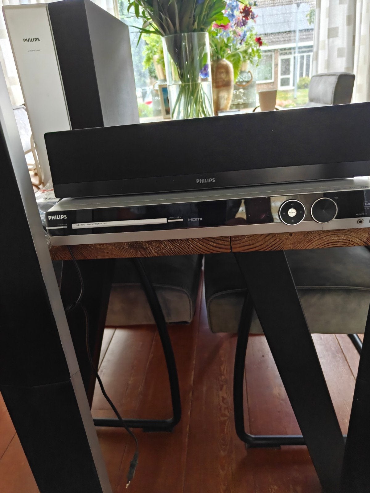 Philips radio cd tuner home cinema set, Ophalen, Zo goed als nieuw, Zwart