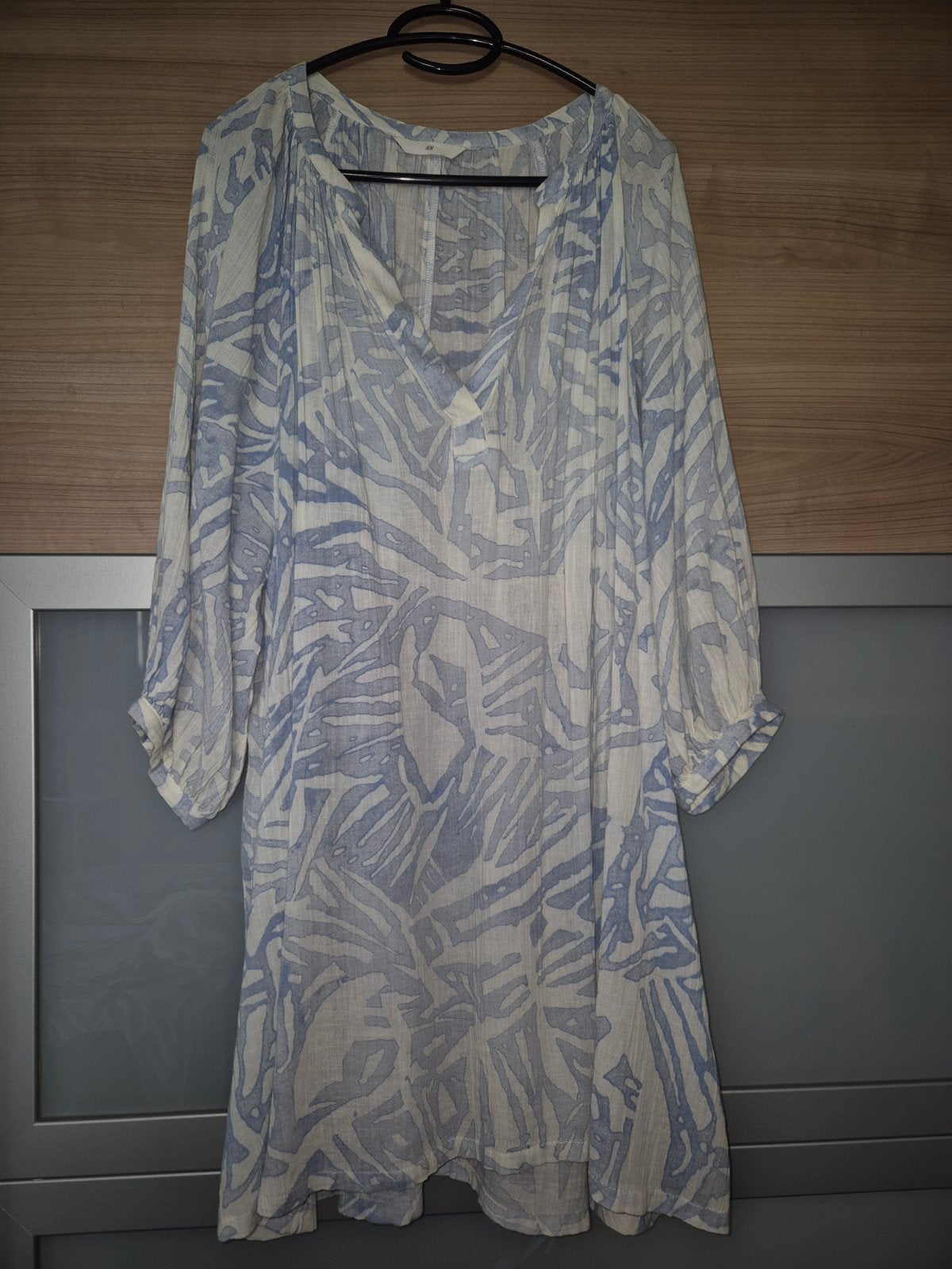 Mooie lichtblauwe tuniek, maat 40-46, H&M, Blauw, Maat 42/44 (L), Ophalen of Verzenden