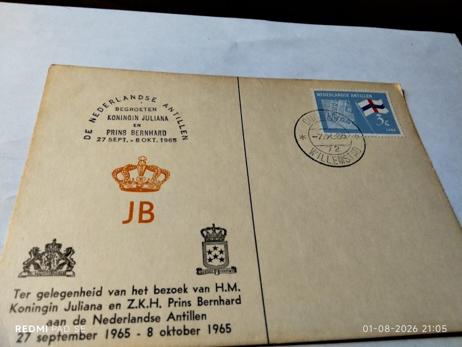 Ansichtkaart bezoek Koningin Juliana en Prins Bernhard 1965, Ophalen of Verzenden, 1960 tot 1980, Gelopen