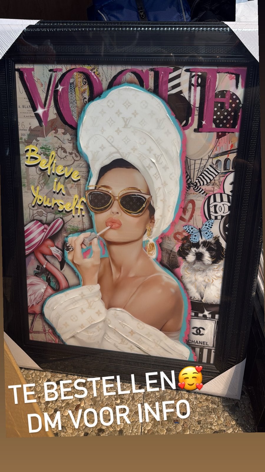 Vogue 'Believe in Yourself' Canvas Schilderij, 50 – 75, Nieuw, Ophalen of Verzenden, Schilderij