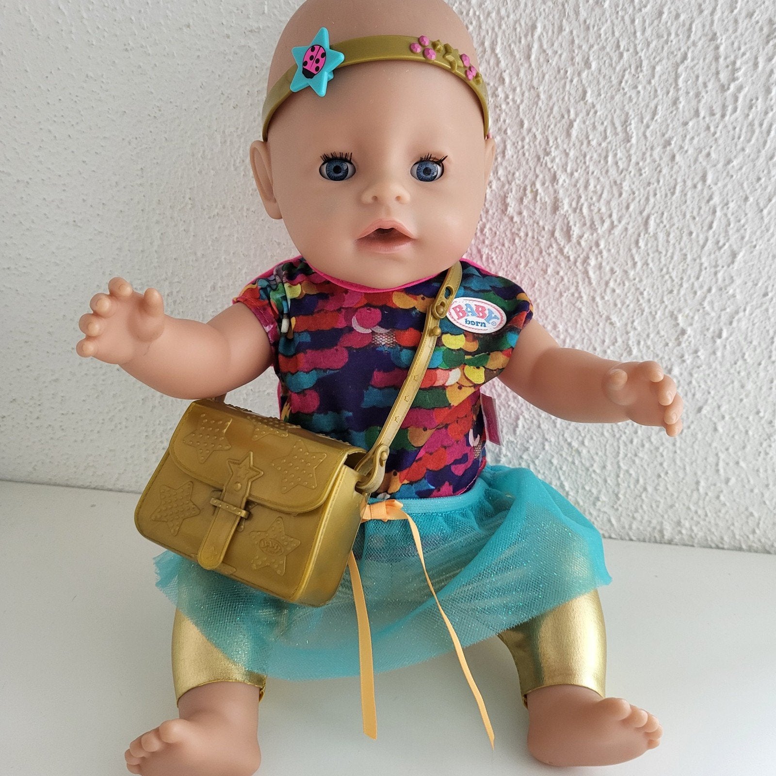 Baby born kleertjes Deluxe 5 delige set babyborn.Excl.poppen, Ophalen of Verzenden, Zo goed als nieuw, Babypop