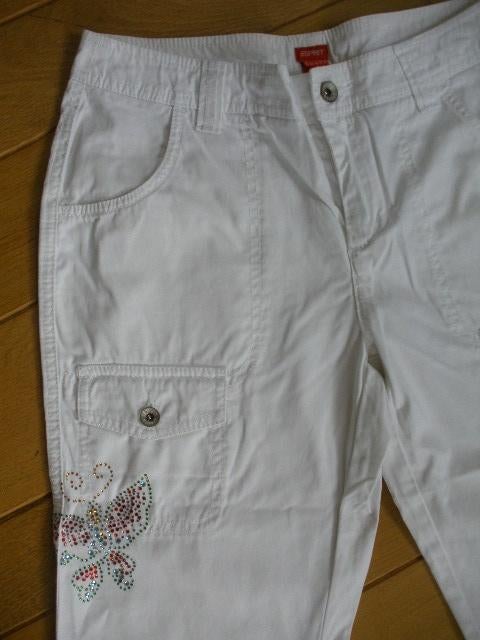 ESPRIT broek wit met strass vlinder maat 36, Wit, Ophalen of Verzenden, Zo goed als nieuw, Maat 36 (S)