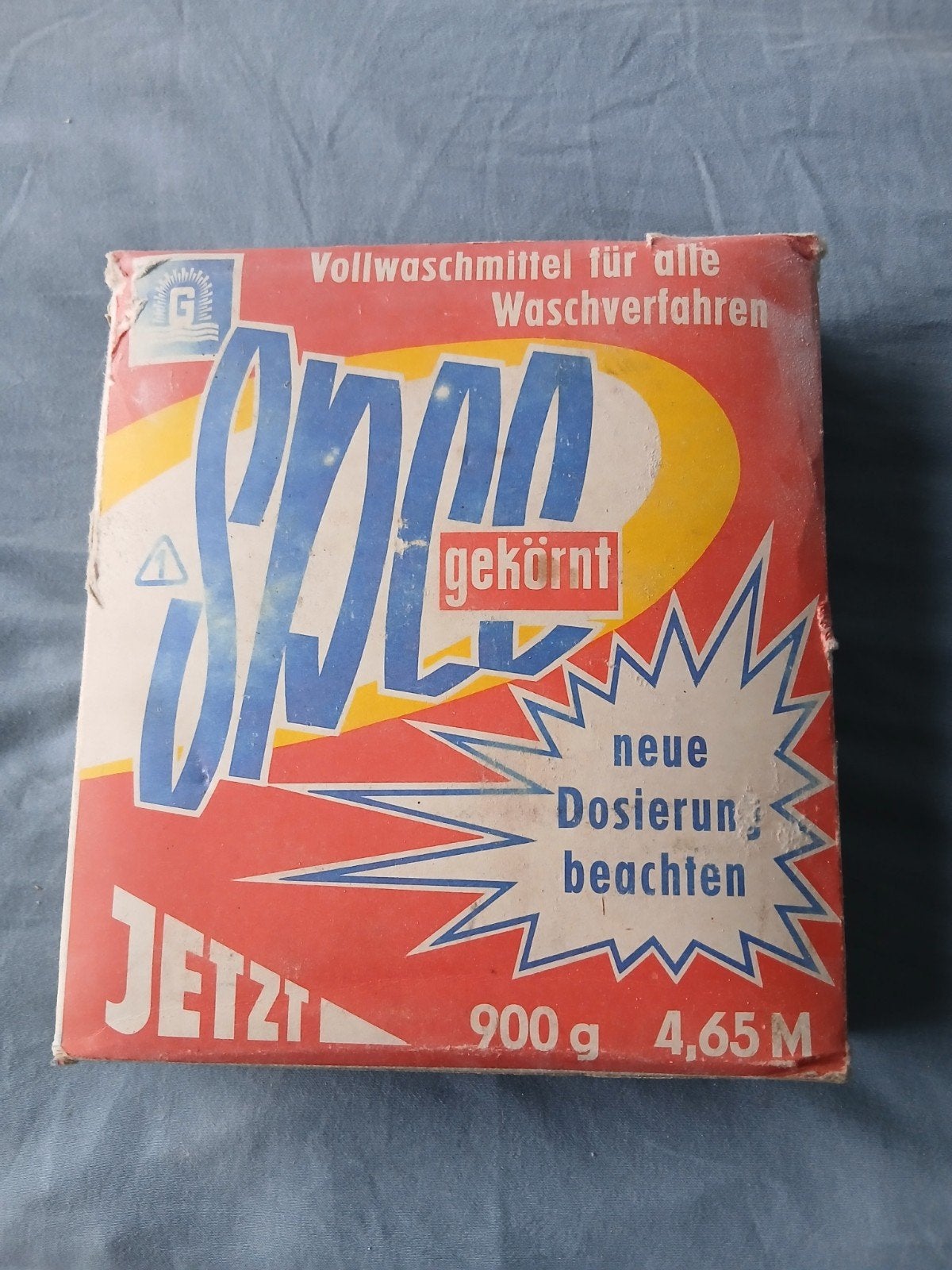 Vintage vol pak Spee gekörnt wasmiddel 900g - DDR, Ophalen of Verzenden