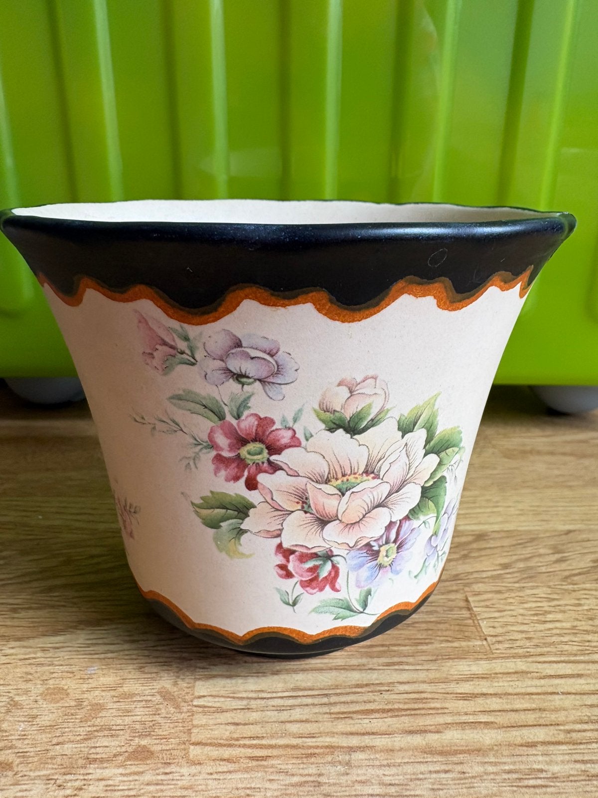 Vintage Gouda Modica bloempot - Handgeschilderd, Ophalen