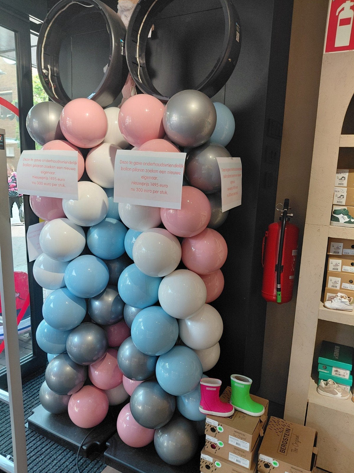 Ballonpilaren (2 stuks) voor feestjes of evenementen, Ophalen, Gebruikt, Versiering, Verjaardag