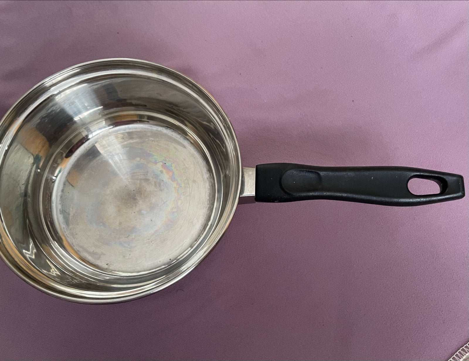 Le Chef RVS Kookpan - 16 cm, Huis en Inrichting, Keuken | Potten en Pannen, Gebruikt, Inductieplaat, Rvs, Ophalen