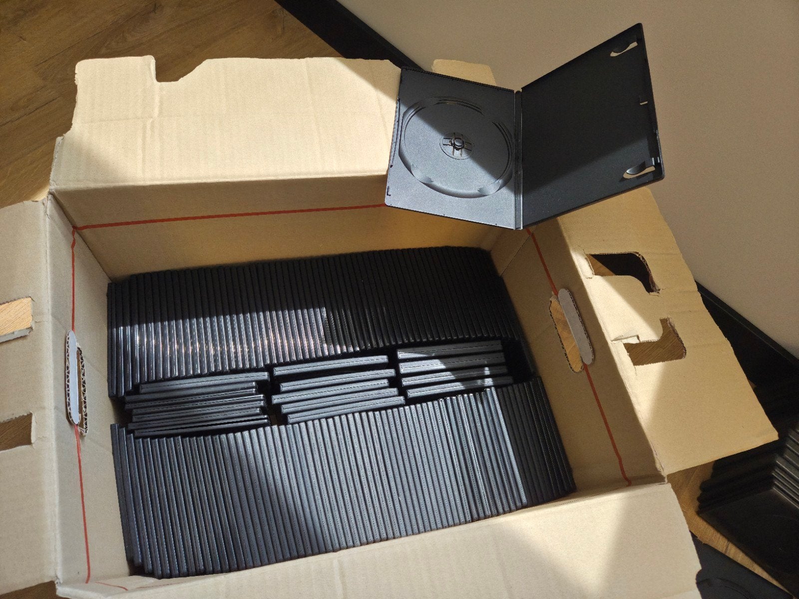 Grote partij lege DVD/CD hoesjes - Zwart, Cd's en Dvd's, Ophalen of Verzenden, Gebruikt