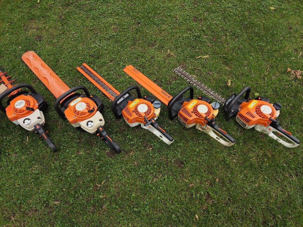 13 STIHL heggenscharen (typen HS45, HS80, HS81R en HS82R), Ophalen, Benzine, Gebruikt, Stihl
