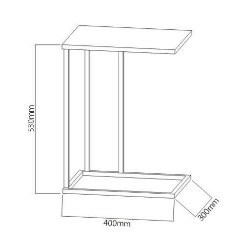Bijzettafel Stoer - koffietafel - laptoptafel - nieuw, Overige materialen, Minder dan 55 cm, Nieuw, Industrieel